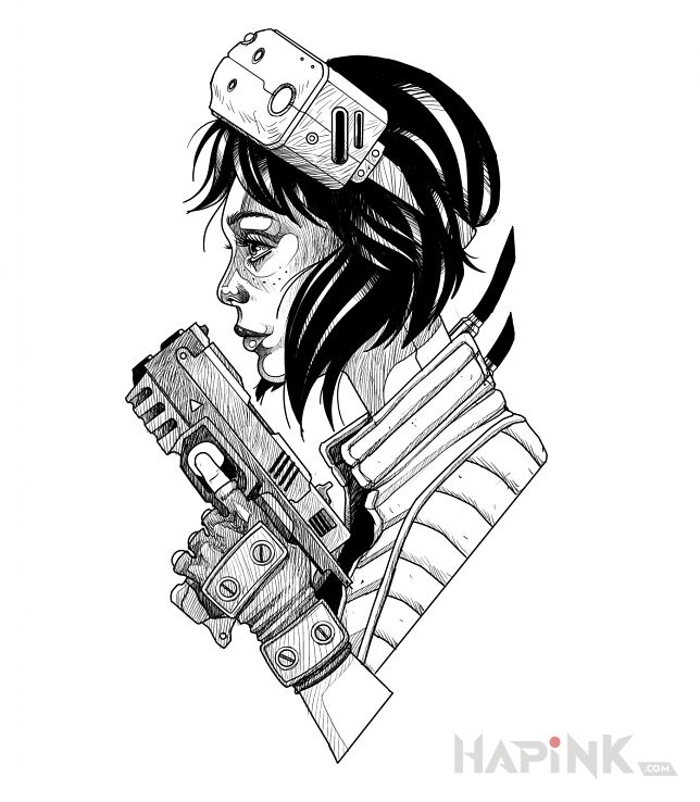 Designs major motoko kusanagi  ghost in the shell - graphic / illustrative