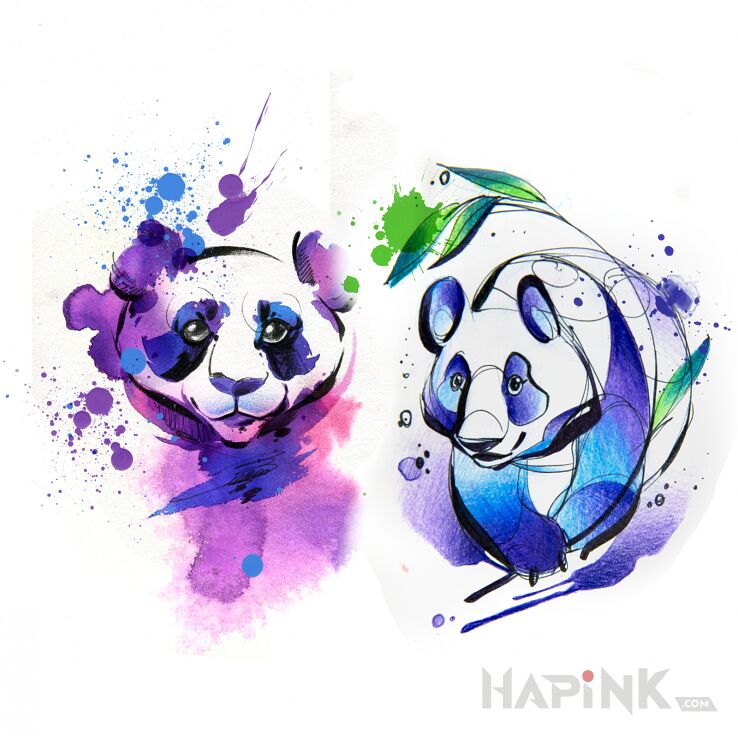 Designs panda - Watercolor
