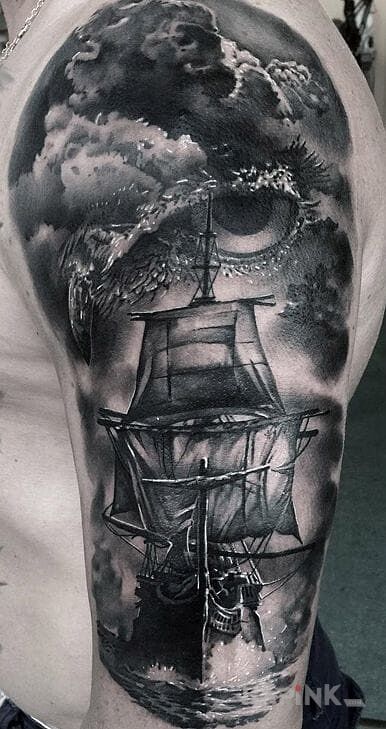Tattoo Tatuaż 3D in 3D motif on the upper arm