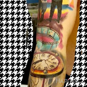Tattoo I added a card On the arm motif: sleeves style: realistic