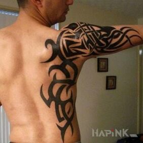 Tattoo I recently did on the forearm style: tribal