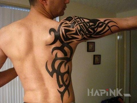 Tattoo Zrobiłem ostatnio in tribal style on the forearm