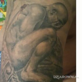 Tatuaż Upadły anioł  na ramieniu styl: realistyczne