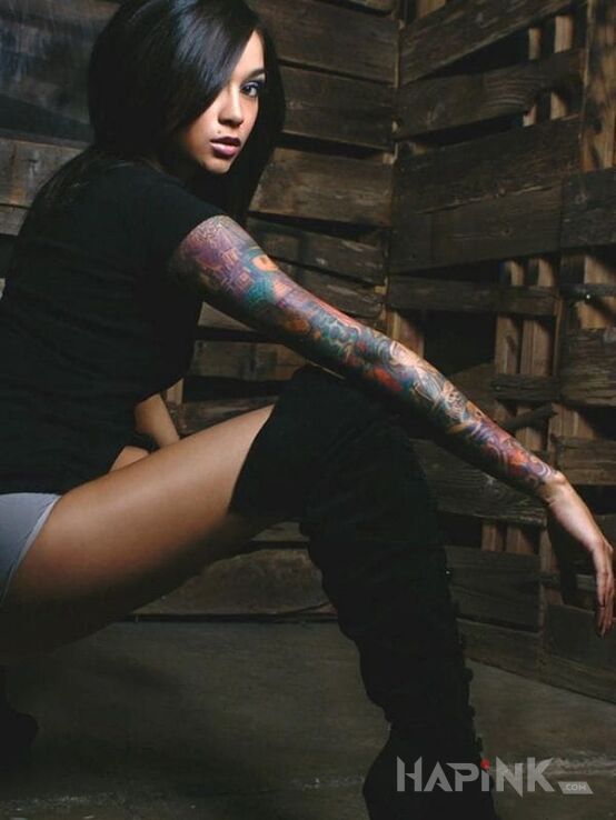 Tattoo Kolorowy rękaw in sleeves motif on the upper arm