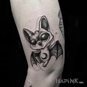Tattoo Bat On the arm motif: animals style: graphic / illustrative