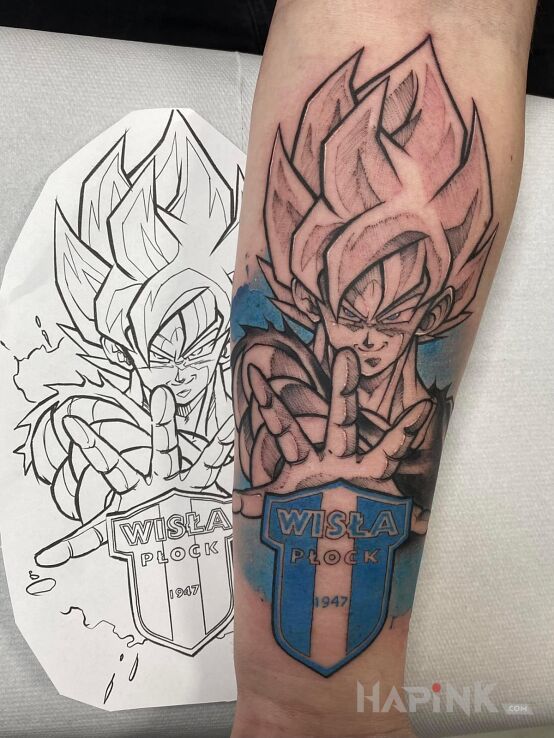 Tattoo Dragon Ball in manga / anime motif and graphic / illustrative style On the arm