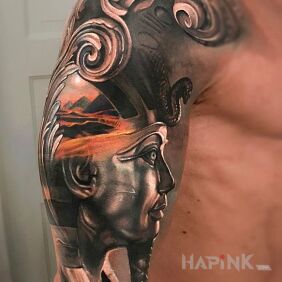 Tattoo Pharaoh on the upper arm motif: characters