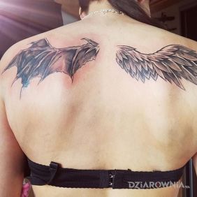 Tatuaż Skrzydełka na plecach motyw: demony