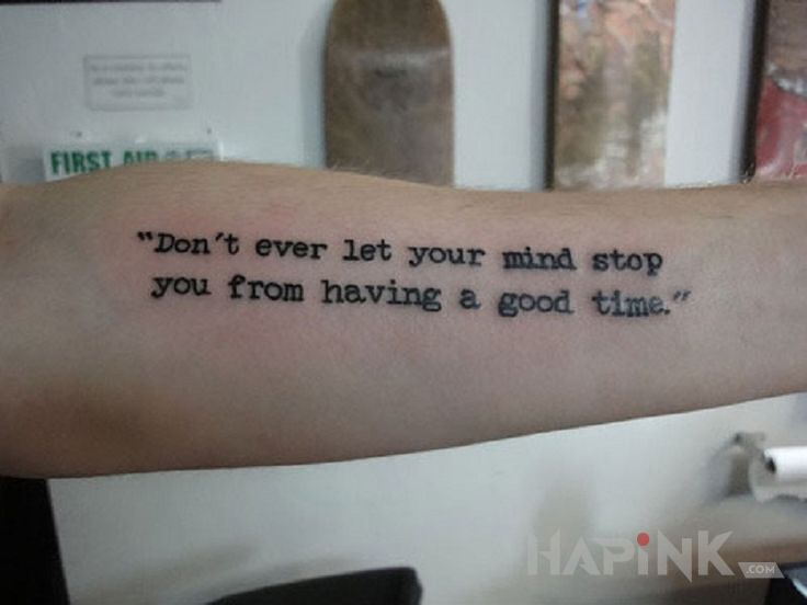 Tattoo Jason Mraz in lettering motif On the arm