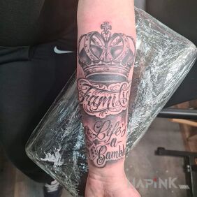 Tattoo New 2022 On the arm motif: lettering style: realistic
