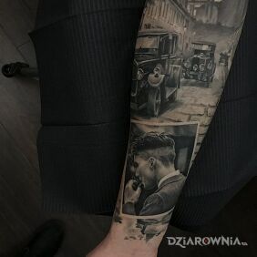 Tatuaż Klimat międzywojennych lat na ręce motyw: 3D styl: realistyczne