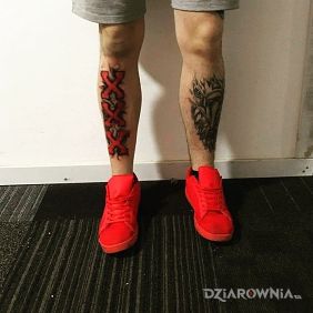 Tatuaż Moje nóżki :D na nodze motyw: pozostałe