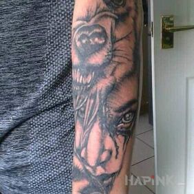 Tattoo Beginning on the forearm motif: animals style: realistic