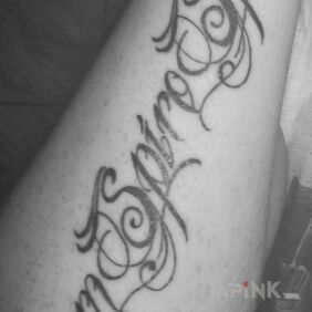 Tattoo Dum Spiro Spero on the forearm motif: lettering