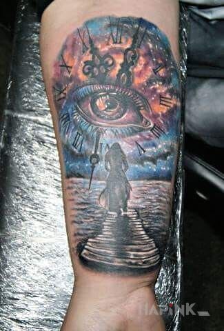 Tattoo Nadzieja in characters motif on the forearm