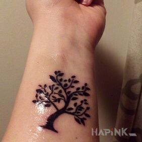 Tattoo Lucky tree on the forearm motif: other