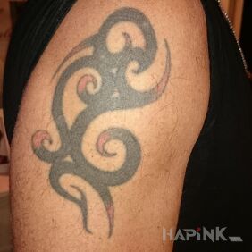Tattoo This is what it looked like before on the upper arm style: tribal