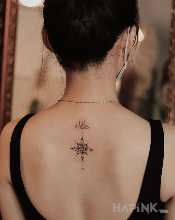 Tattoo Gwiazdeczka in other motif and minimalistic style on the back