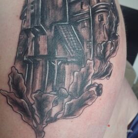 Tattoo Gdansk Crane on the upper arm motif: other