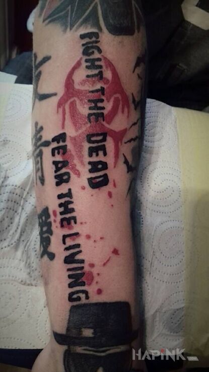 Tattoo Sentymentalny do kolekcji :D in lettering motif on the forearm