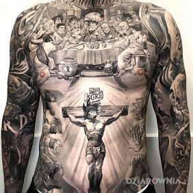 Tatuaż Święty Goku na ręce motyw: religijne styl: graficzne / ilustracyjne