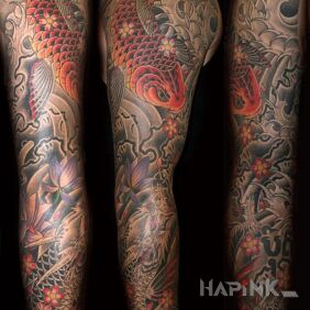 Tattoo Chinese tattoo on the upper arm motif: animals