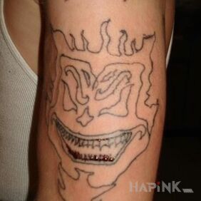 Tattoo Family tragedy on the upper arm motif: other