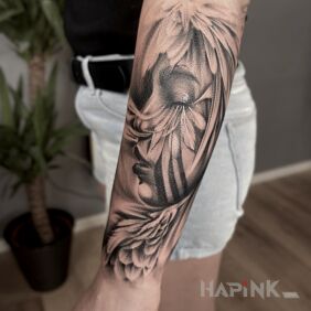 Tattoo A N G E L On the arm motif: wings style: graphic / illustrative