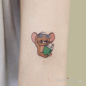 Tattoo Jerry On the arm motif: colorful style: cartoon / comic book