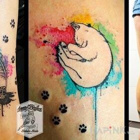 Tattoo First.... theme. Tattoos two :) on the leg motif: animals