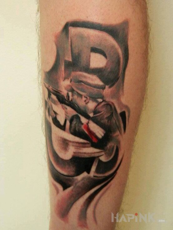 Tattoo Kolejny do kolekcji in characters motif on the forearm