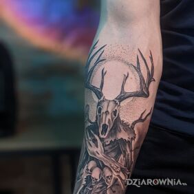 Tatuaż Jerzy na ręce motyw: postacie styl: graficzne / ilustracyjne