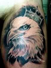 Tattoo Orzeł in patriotic motif on the upper arm