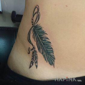 Tattoo Cover on the stomach motif: Indian style: graphic / illustrative