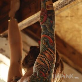 Tattoo Hand in tattoos on the forearm motif: sleeves