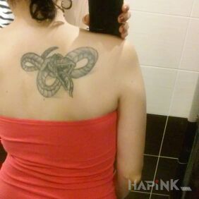 Tattoo Takiesecos on the back motif: animals