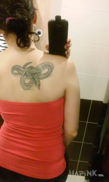 Tattoo Takiesecos in animals motif on the back
