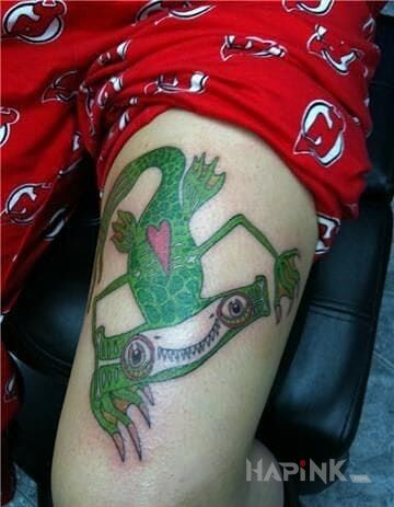 Tattoo Jaszczurka in other motif on the leg