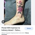 Wycena tatuażu - Róża przy kostce czarna vs w kolorze
