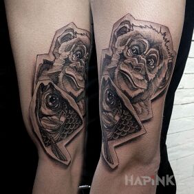 Tattoo Zodiac On the arm motif: animals style: graphic / illustrative