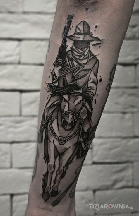 Tatuaż lakiluk w motywie manga / anime i stylu graficzne / ilustracyjne na ramieniu