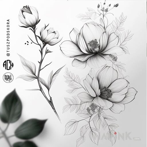 Designs kwiaty - minimalistic