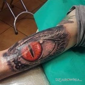 Tatuaż Oko na ramieniu motyw: 3D styl: realistyczne