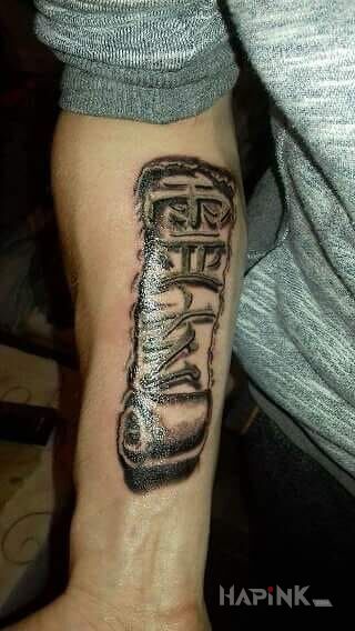 Tattoo Pierwsze 3D in japanese / irezumi style on the forearm