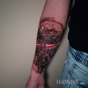 Tattoo Patriotic tattoo On the arm motif: patriotic style: realistic