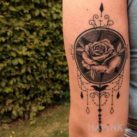 Tattoo Feminine ornament On the arm motif: ornaments style: realistic
