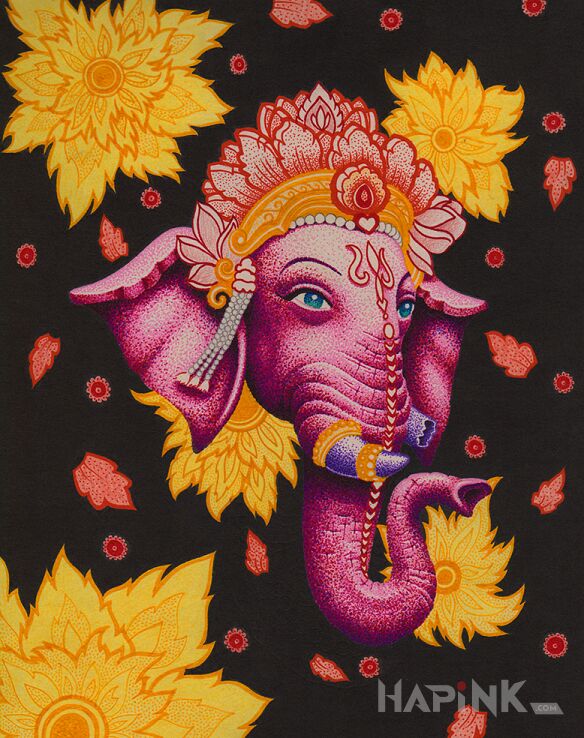Designs ganesha - dotwork