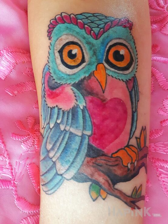 Tattoo Moja trzecia pieszczota in colorful motif and graphic / illustrative style On the arm