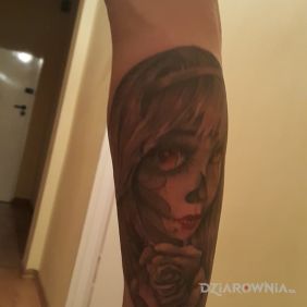 Tatuaż Mexican child na przedramieniu motyw: postacie