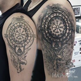Tattoo Refreshing an older tattoo :D On the arm motif: fantasy style: Celtic / Nordic